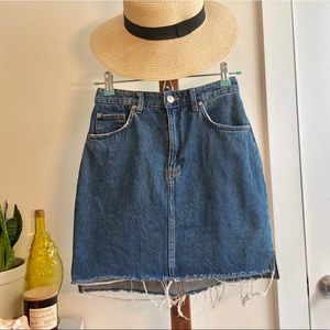 High-Waist Jean Skirt